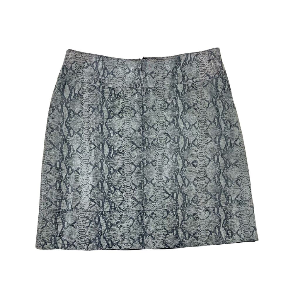 INC International Concepts Leather Skirt Snake Print Size 16